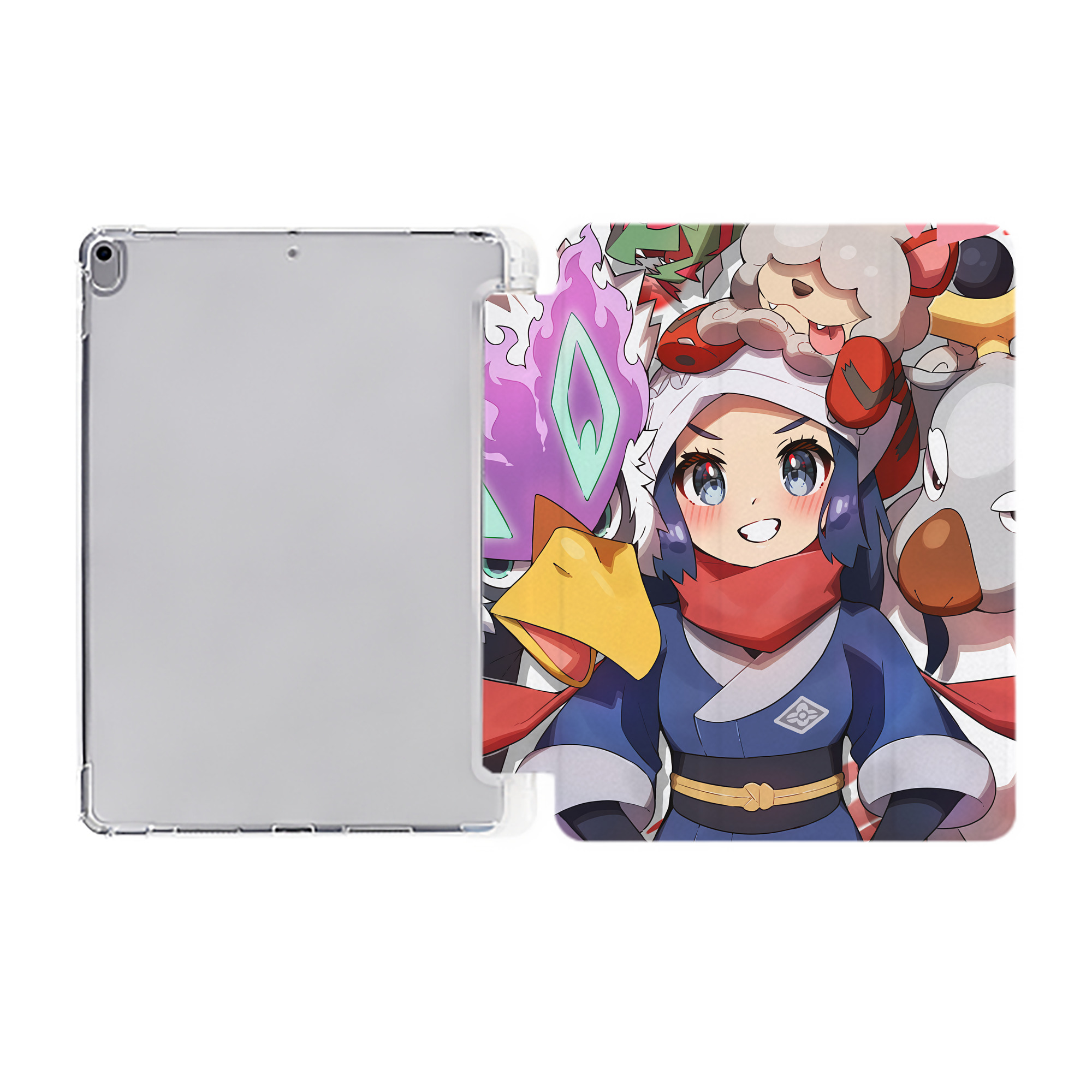 （画像用） ポケットモンスター Pokémon IPad ケース ペン収納付き 三つ折りスタンド PUレザー×シリコン 対応機種9.5/10.5/10.9インチ